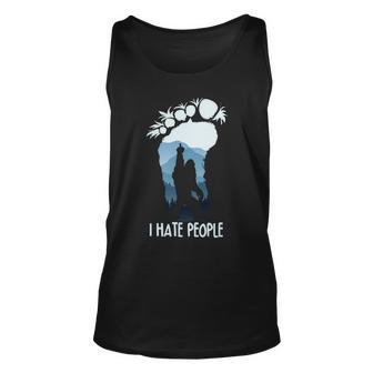 Funny Bigfoot I Hate People Unisex Tank Top - Monsterry CA