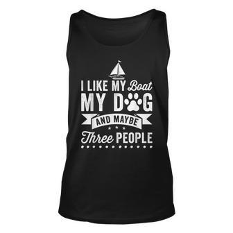 Funny Boating For Men Women Boaters Boat Owner & Dog Lover Unisex Tank Top - Thegiftio UK