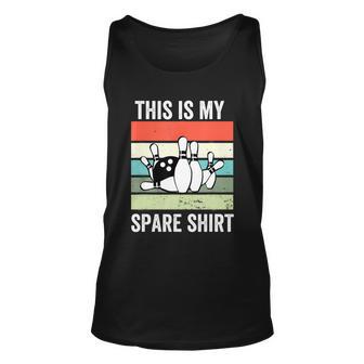 Funny Bowling This Is My Spare Bowling Ball Bowler Design Unisex Tank Top - Monsterry DE