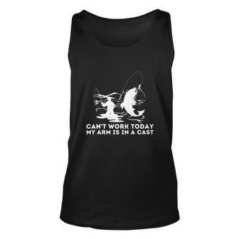 Funny Cant Work Today My Arm Is In A Cast Fisherman Unisex Tank Top - Monsterry AU