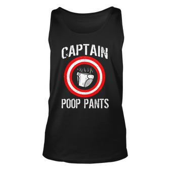 Funny Captain Poop Pants Tshirt Unisex Tank Top - Monsterry CA