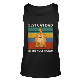 Funny Cat Dad Fathers Day Cat Lover Kitten Lover Cute Kawaii Vintage Kitty Unisex Tank Top - Thegiftio UK