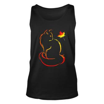 Funny Cat Leaf Fall Hello Autumn For Cute Kitten Graphic Design Printed Casual Daily Basic Unisex Tank Top