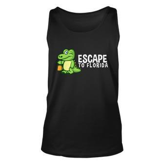 Funny Desantis Alligator Escape To Florida Cool Gift Unisex Tank Top - Monsterry