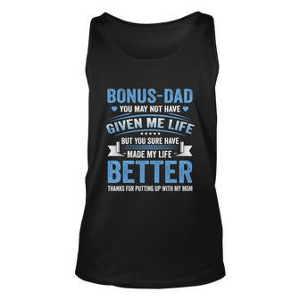 Funny Fathers Day Bonus Dad Gift From Daughter Son Wife Gift Unisex Tank Top - Monsterry AU