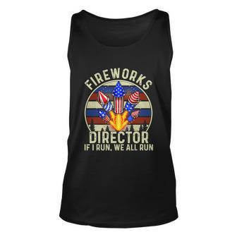 Funny Fireworks Director I Run You Run 4Th Of July Vintage Unisex Tank Top - Monsterry