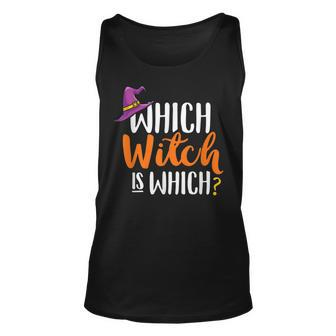 Funny Grammar Halloween Teachers Which Witch Is Which Unisex Tank Top - Seseable