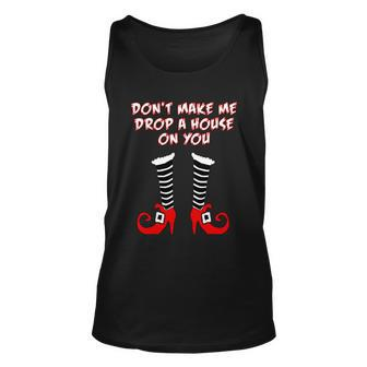 Funny Halloween Cute Halloween Dont Make Me Drop A House On You Graphic Design Printed Casual Daily Basic Unisex Tank Top - Thegiftio UK
