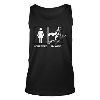 Funny Halloween Flying Witch Wife Novelty For Spouse Unisex Tank Top - Seseable