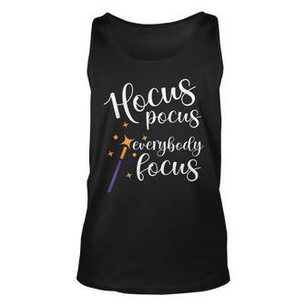 Funny Halloween For Teachers Hocus Pocus Everybody Focus Unisex Tank Top - Seseable