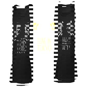 Funny Halloween Tune In Tokyo Skeleton Hands Womens Men Women Tank Top Graphic Print Unisex - Thegiftio