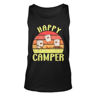 Funny Happy Marshmallow Camper Cute For Kids Women Men V4 Unisex Tank Top - Seseable