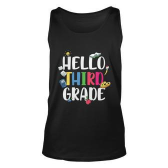 Funny Hello 3Rd Grade Back To School First Day Of School Unisex Tank Top - Monsterry