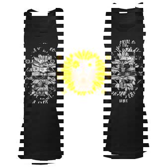 Funny Hippie Cat Peace Sunflower Retro Style Unisex Tank Top - Thegiftio