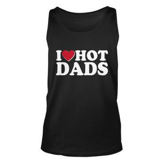 Funny I Heart Love Hot Dads Unisex Tank Top - Monsterry UK