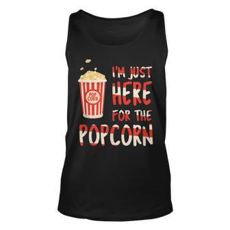 Funny Im Just Here For The Popcorn Popcorn Lovers Design Men Women Tank Top Graphic Print Unisex - Thegiftio UK
