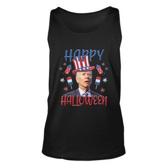 Funny Joe Biden Happy Halloween For Fourth Of July V3 Unisex Tank Top - Monsterry