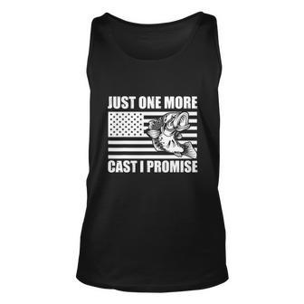Funny Just One More Cast I Promise Bass Fishing Unisex Tank Top - Monsterry DE
