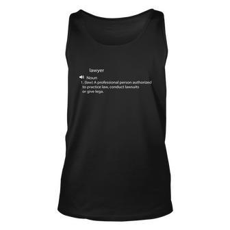 Funny Lawyer Gift Dictionary Definition Design Graphic Design Printed Casual Daily Basic Unisex Tank Top - Thegiftio UK