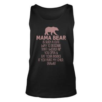 Funny Mama Bear Rawr Unisex Tank Top - Monsterry DE