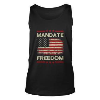 Funny Mandate Freedom Gift American Flag Support Cool Medical Freedom Gift Unisex Tank Top - Monsterry UK