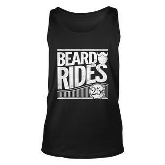 Funny Mens Beard Rides Gift Funny Vintage Distressed Mens Beard Gift Unisex Tank Top - Monsterry UK