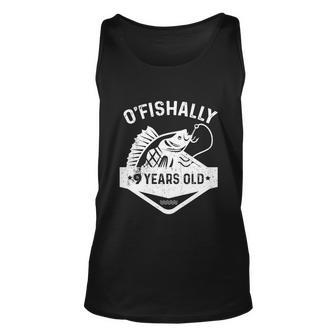 Funny Officially 9Th Bday Fishing Gift Unisex Tank Top - Monsterry AU