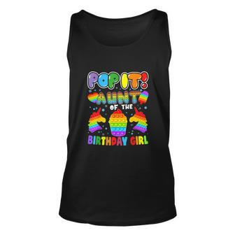 Funny Pop It Aunt Of The Birthday Girl Unisex Tank Top - Monsterry UK