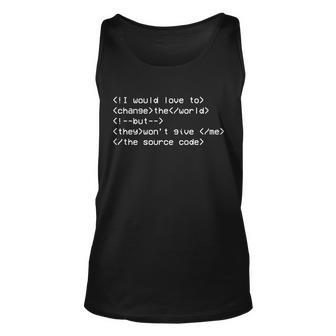 Funny Programmer Change The World Tshirt Unisex Tank Top - Monsterry DE