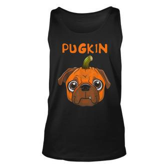 Funny Pugkin Pug Pumpkin Dog Lover Halloween Party Costume Unisex Tank Top - Seseable