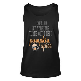 Funny Pumpkin Spice Fall Drink Design For Fall Season  Unisex Tank Top