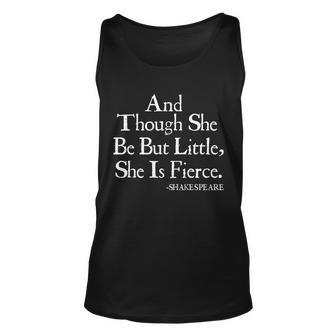 Funny Shakespeare Fierce Quote Tshirt Unisex Tank Top - Monsterry