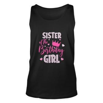 Funny Sister Of The Birthday Girl Cute Pink Unisex Tank Top - Monsterry DE