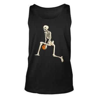 Funny Skeleton Playing Basketball Halloween Costume Mens Boy Men Women Tank Top Graphic Print Unisex - Thegiftio UK
