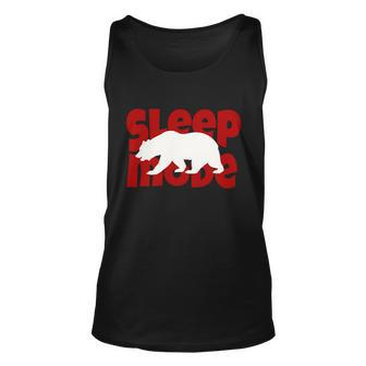 Funny Sleep Mode Love Napping Bear Lover Lazy Day Couch Potato Graphic Design Printed Casual Daily Basic Unisex Tank Top - Thegiftio UK
