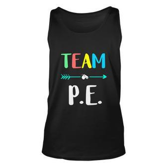 Funny Team P E School Strong Physical Teacher Unisex Tank Top - Monsterry CA