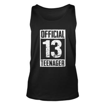 Funny Teenager 13 Years Old 13Th Birthday Boys Girl Unisex Tank Top - Monsterry