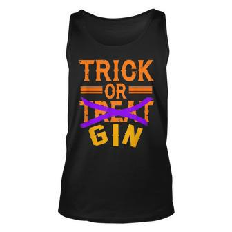 Funny Trick Or Treat Gin Halloween Costume Gift Unisex Tank Top - Seseable
