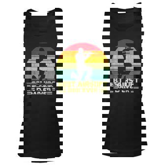 Funny Vintage Best Airsoft Dad Ever Fathers Day Men Women Tank Top Graphic Print Unisex - Thegiftio
