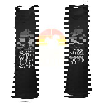 Funny Vintage Sunset Retro Style Squirrel Hunting Squirrel Slayer Graphic Design Printed Casual Daily Basic Unisex Tank Top - Thegiftio