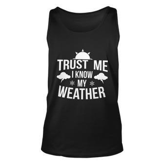 Funny Weather Meteorologist Gift Forecaster Weatherman Climate Fun Gift Unisex Tank Top - Thegiftio UK