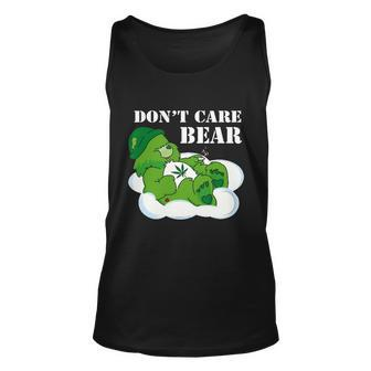 Funny Weed Bear Herb Bear Gift Dont Care Cute Bear Gift Tshirt Unisex Tank Top - Monsterry