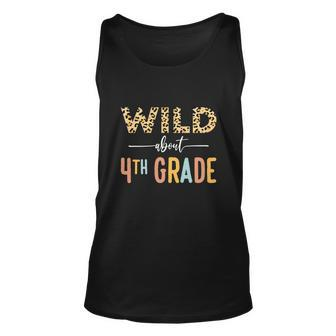 Funny Wild About 4Th Grade Leopard Girls Teacher Unisex Tank Top - Monsterry CA