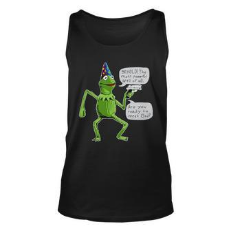 Funny Wizard Kermit Meme Unisex Tank Top - Monsterry AU