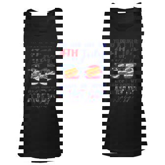 Funny You Look Like The 4Th Of July Makes Me Want A Hot Dog V2 Unisex Tank Top - Seseable