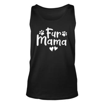 Fur Mama Paw Floral Design Dog Mom Mothers Day Unisex Tank Top | Mazezy