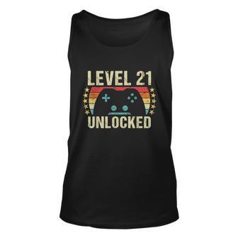 Gaming Vintage 21St Birthday Gift 21 Year Old Boy Girl Gamer Unisex Tank Top - Monsterry AU