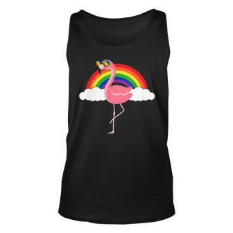 Gay Flamingo Rainbow Pride Unisex Tank Top - Thegiftio UK
