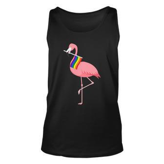 Gay Flamingo Tshirt Unisex Tank Top - Monsterry UK