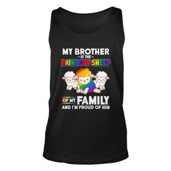 Gay Pride Brother Rainbow Sheep Of Family Proud Coming Out Cool Gift Unisex Tank Top - Monsterry
